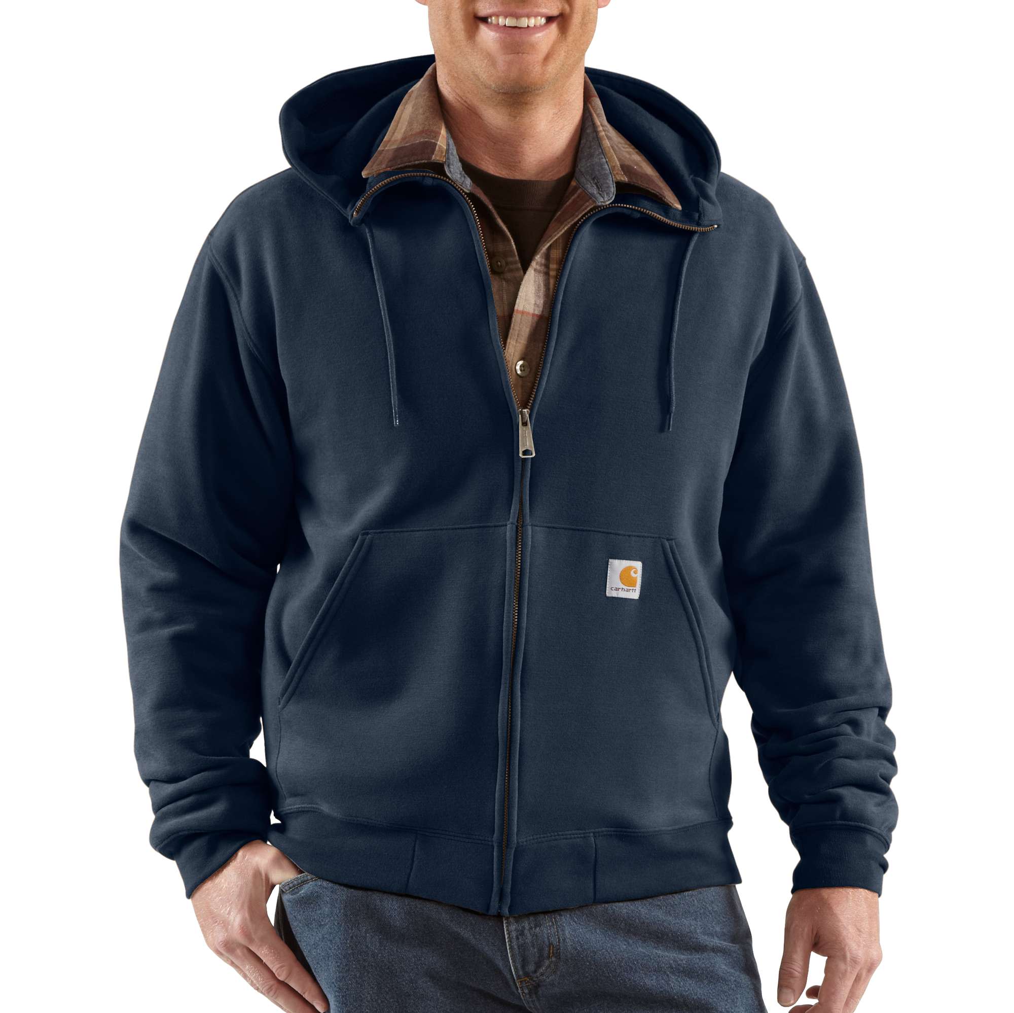 Brushed Fleece Hooded Zip Sweatshirt