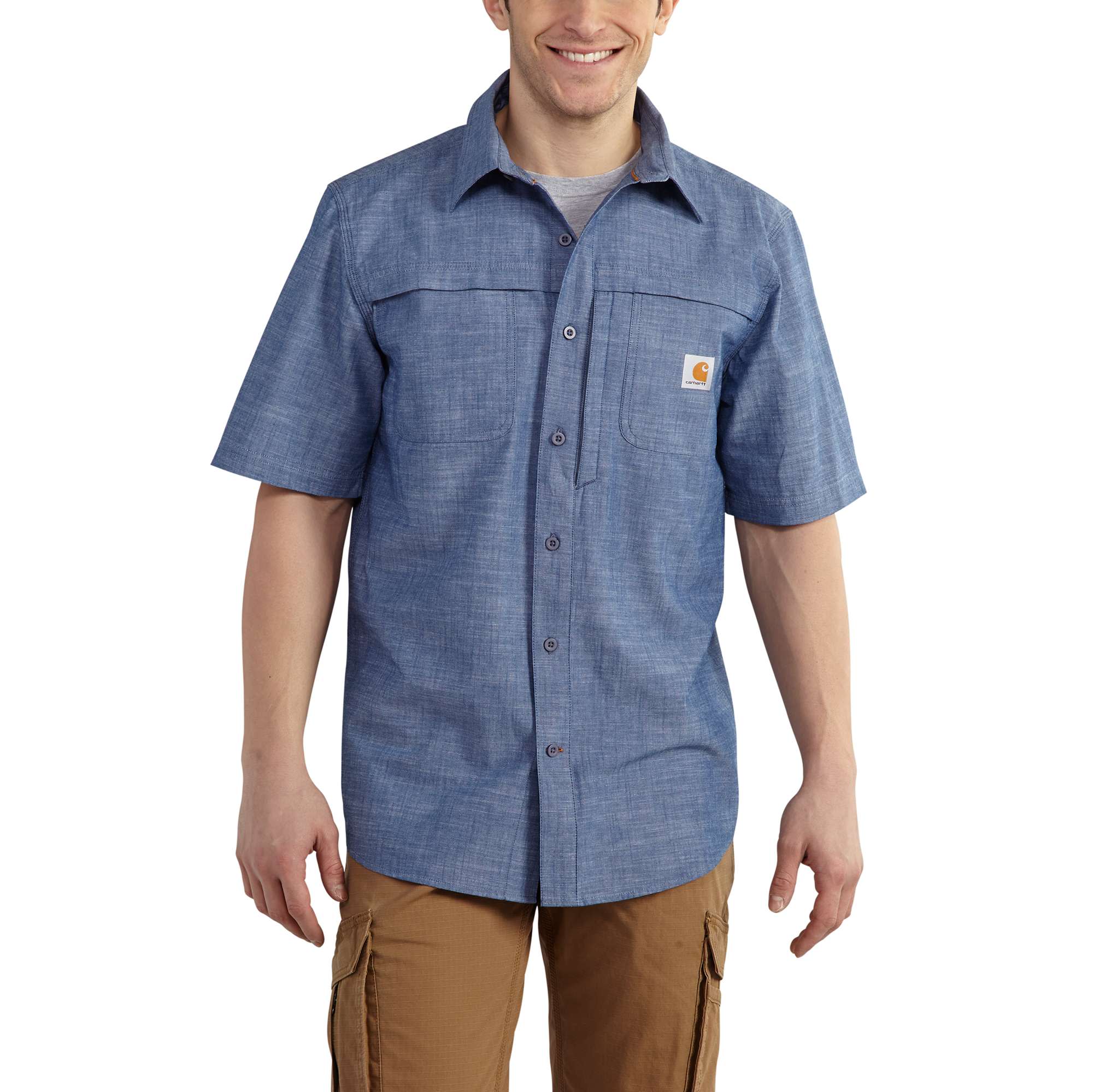 Carhartt Force® Mandan Chambray Short-Sleeve Shirt