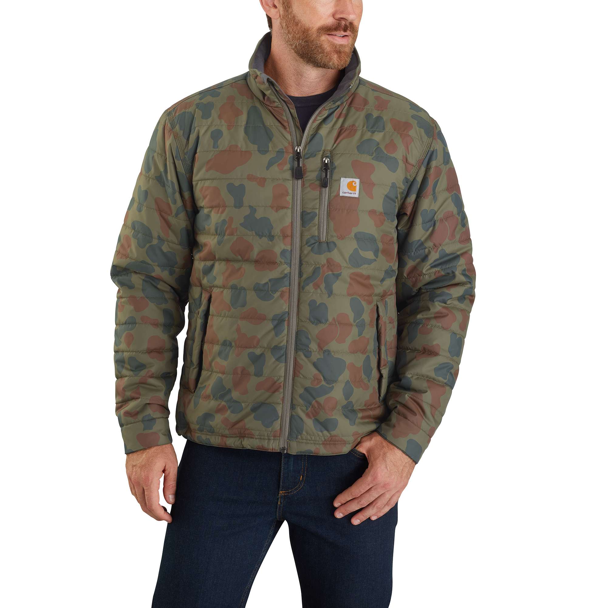 Carhartt® Rain Defender® Lightweight Insulated Camo Mock Neck Jacket