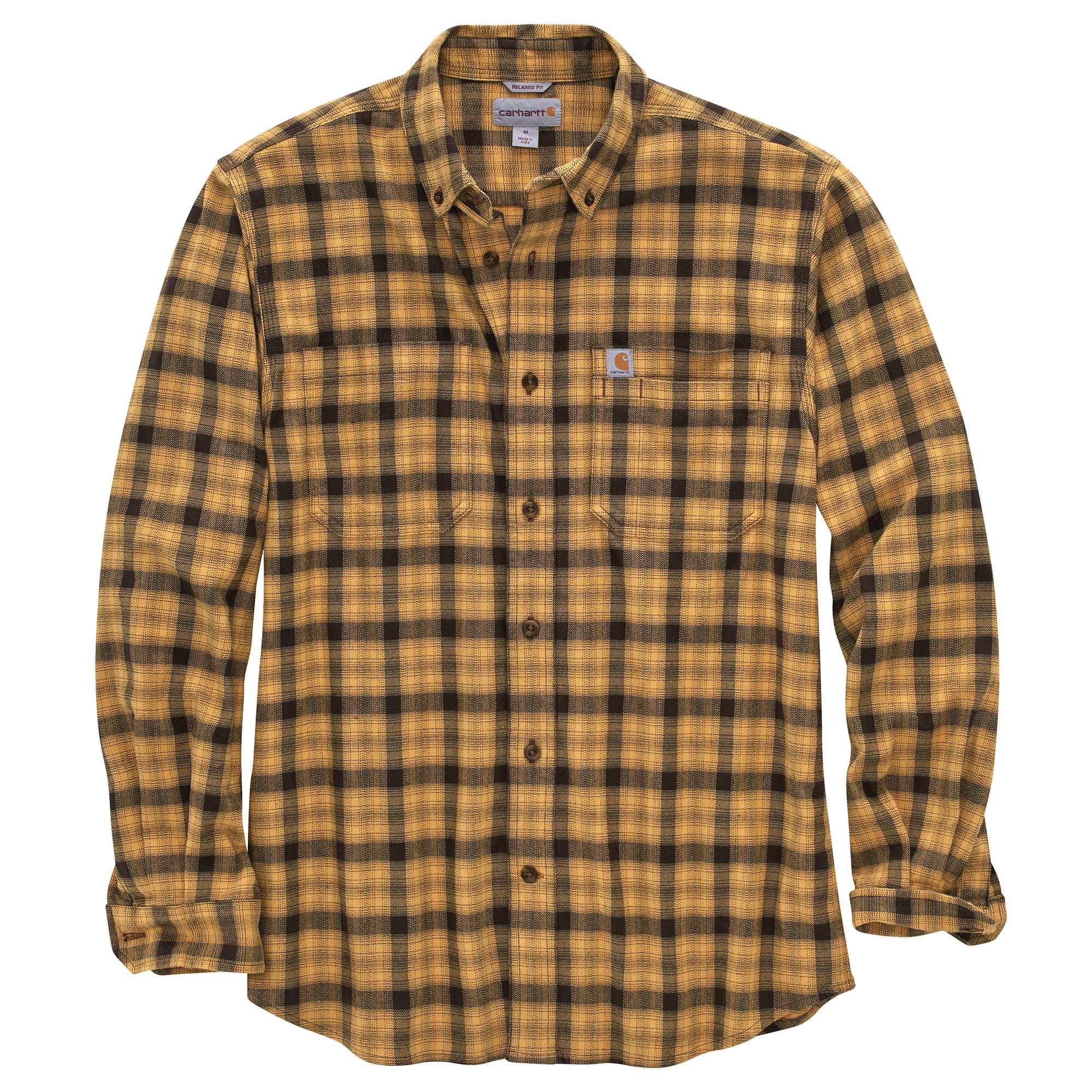 Carhartt® Rugged Flex® Relaxed Fit Flannel Long-Sleeve Plaid Shirt