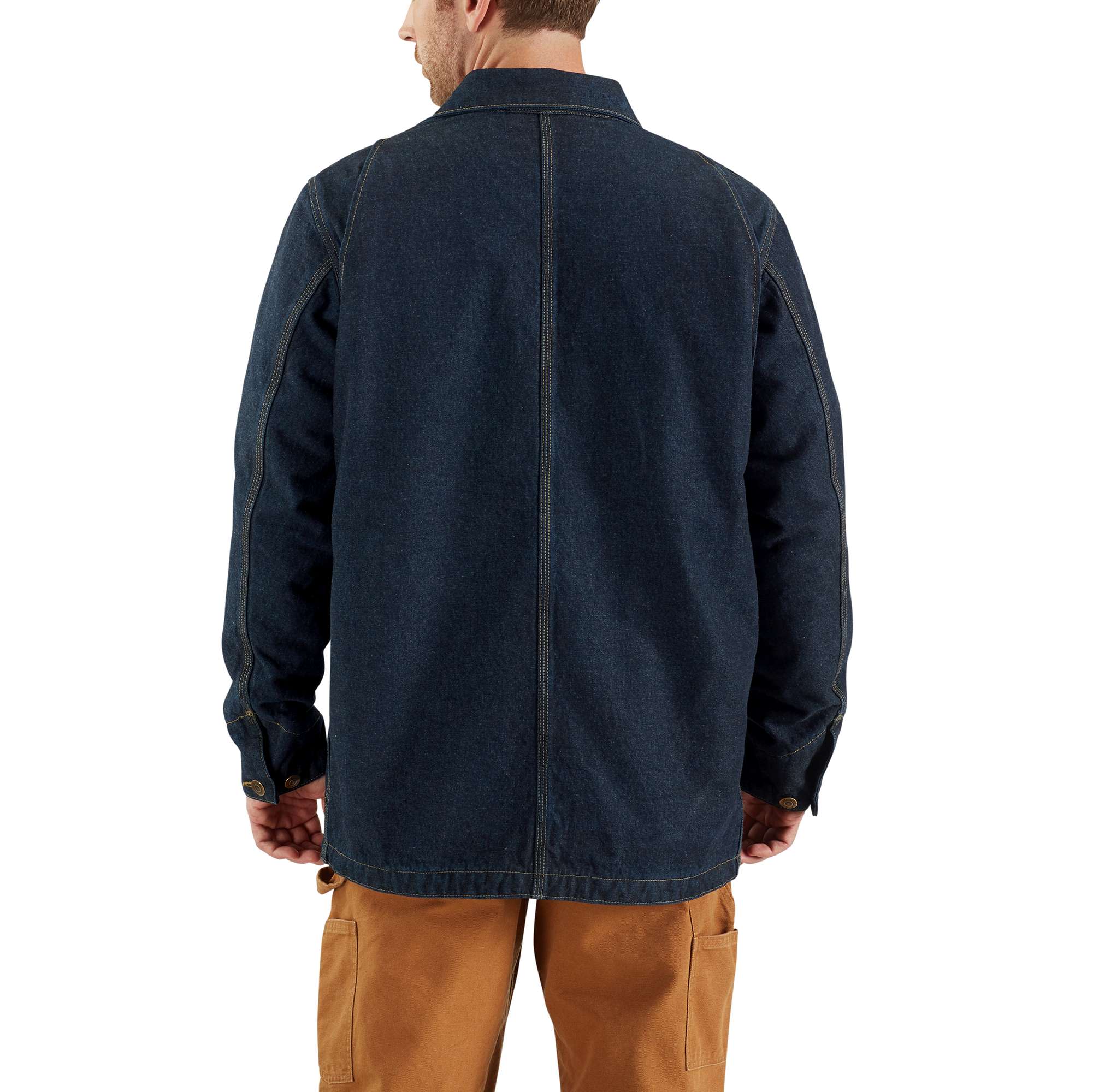 Carhartt x Faribault® Limited Edition Denim Chore Coat / Wool Blanket Lined - Image 3
