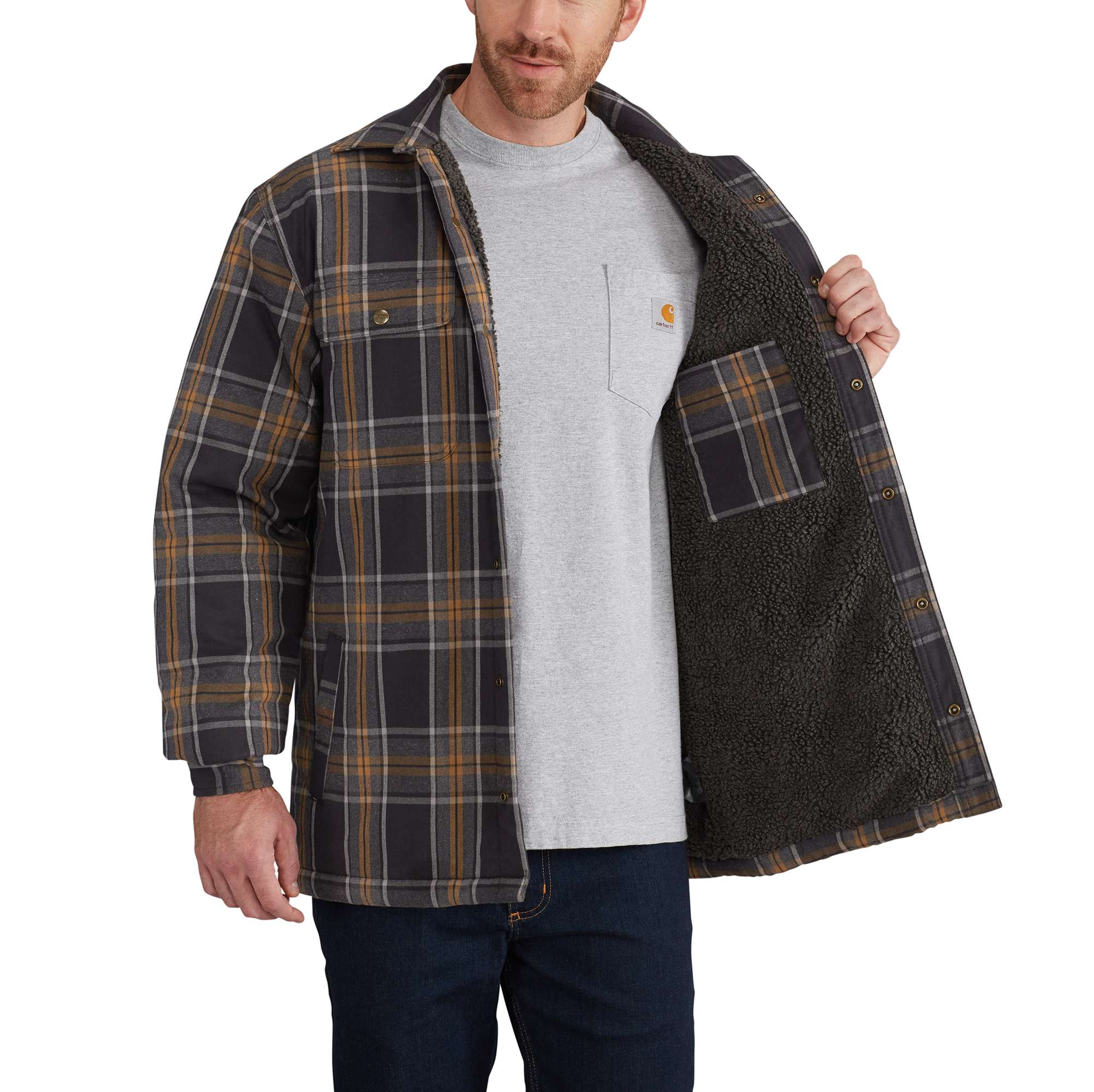 Hubbard Sherpa Lined Flannel Shirt Jac - Image 2