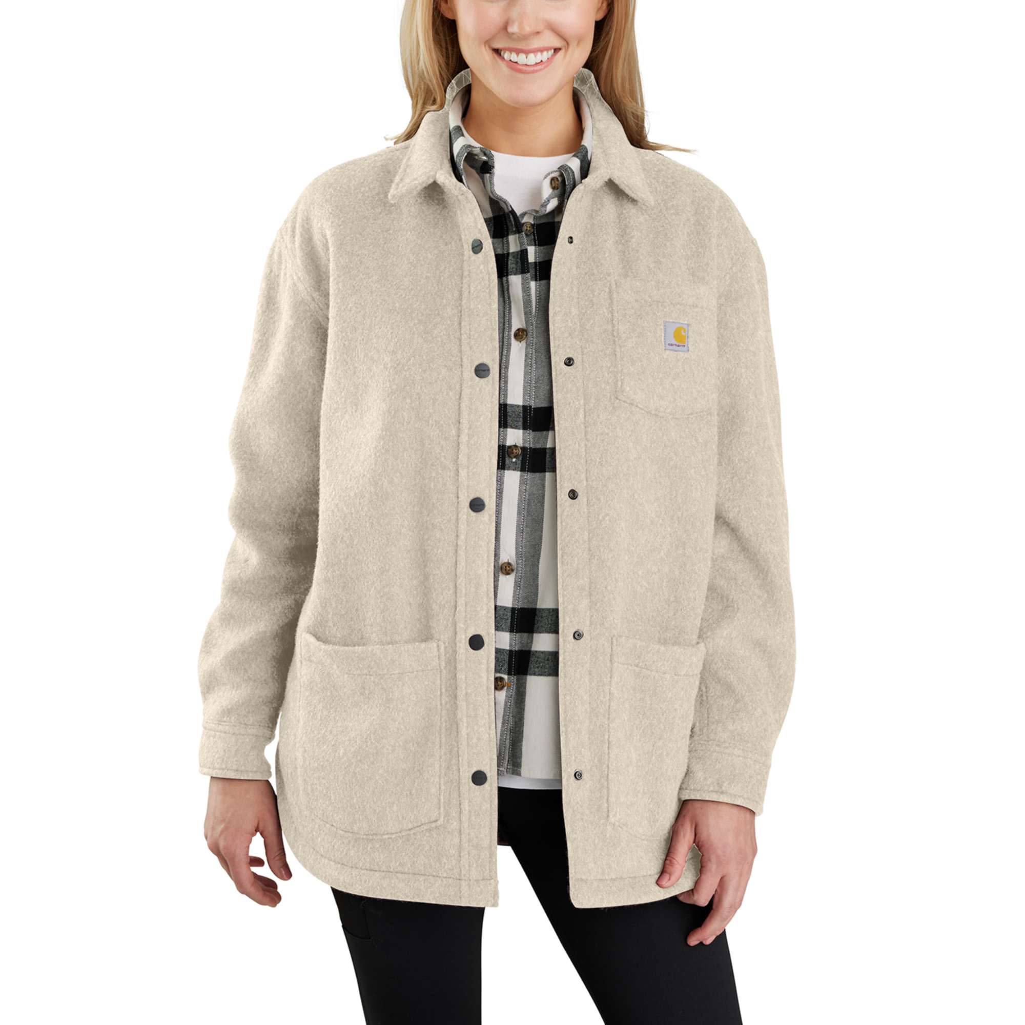 Loose Fit Fleece Shirt Jac