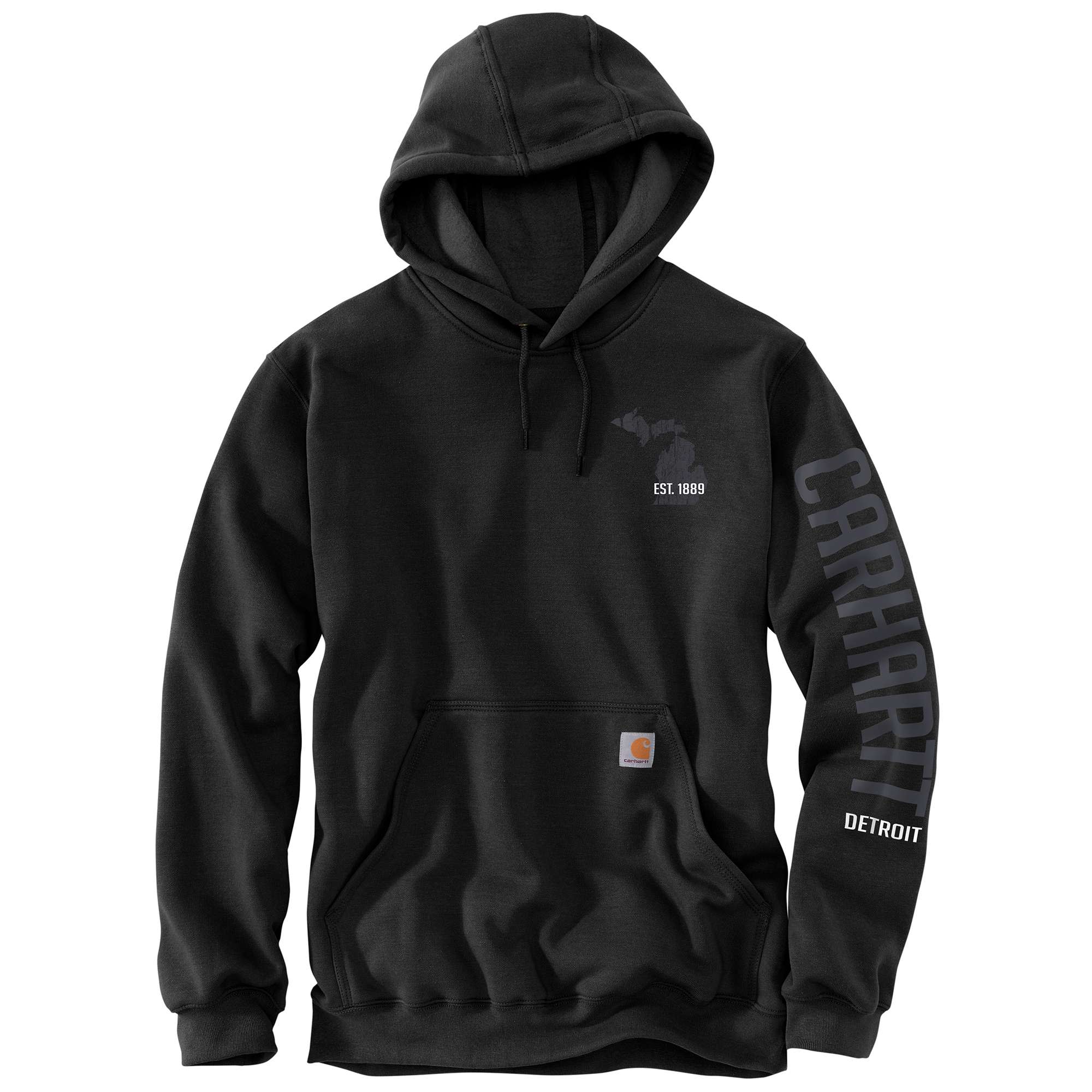 Loose Fit Midweight Hooded Detroit Graphic Sweatshirt