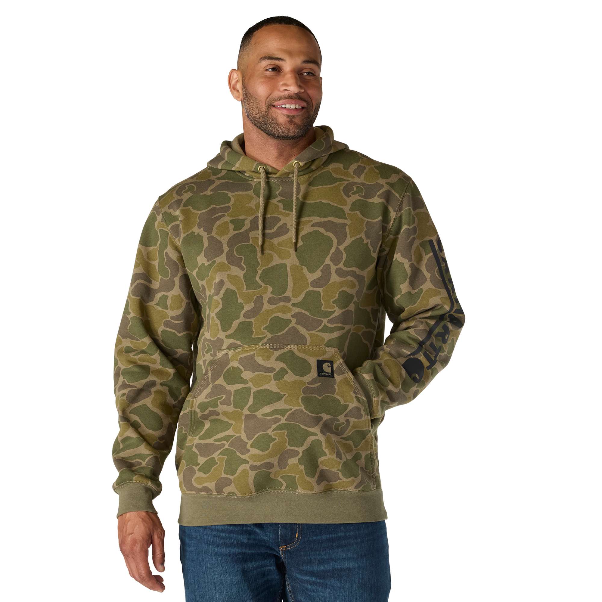 Loose Fit Midweight Logo Sleeve Graphic Sweatshirt