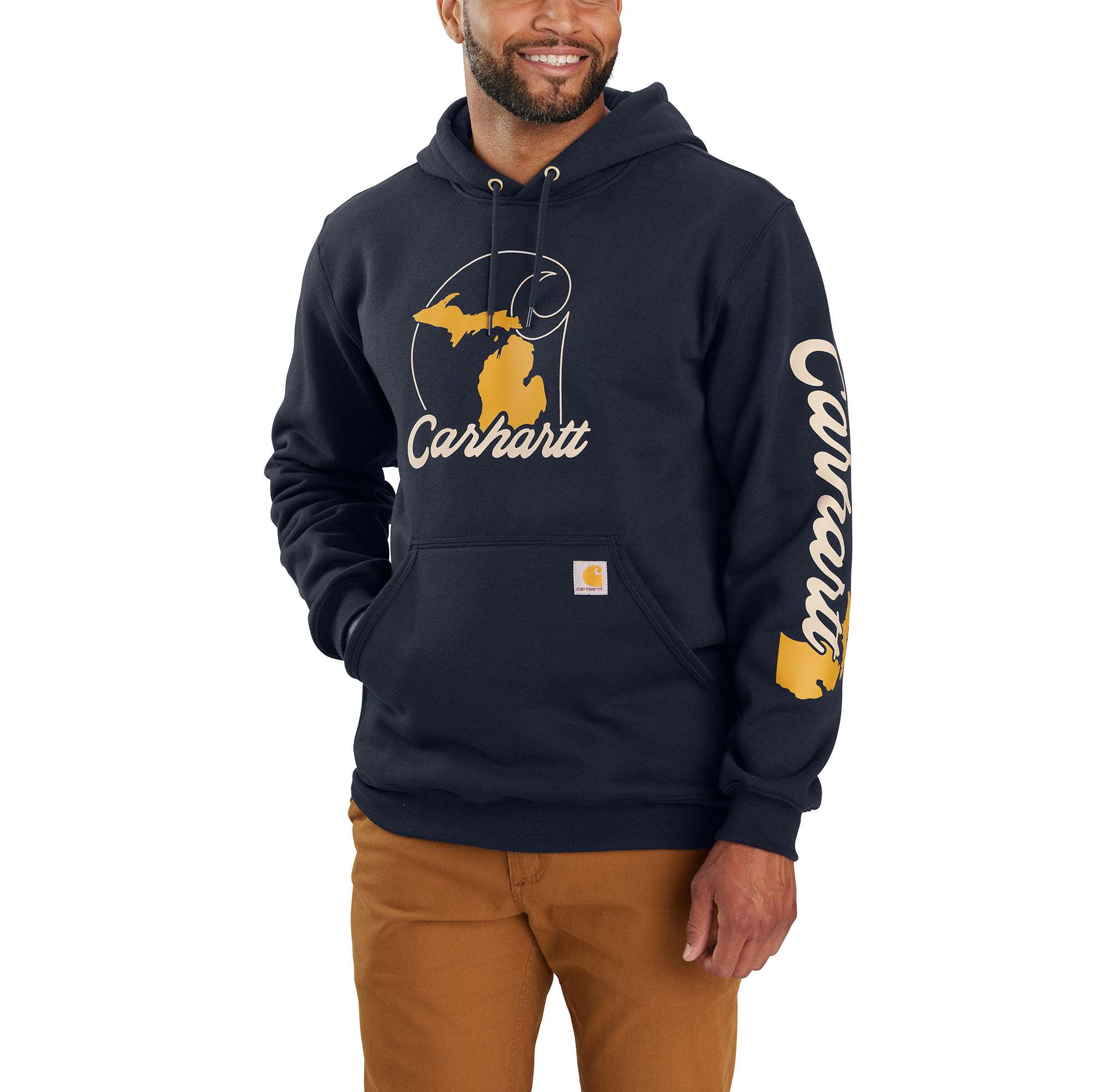 Loose Fit Midweight Michigan Graphic Sweatshirt