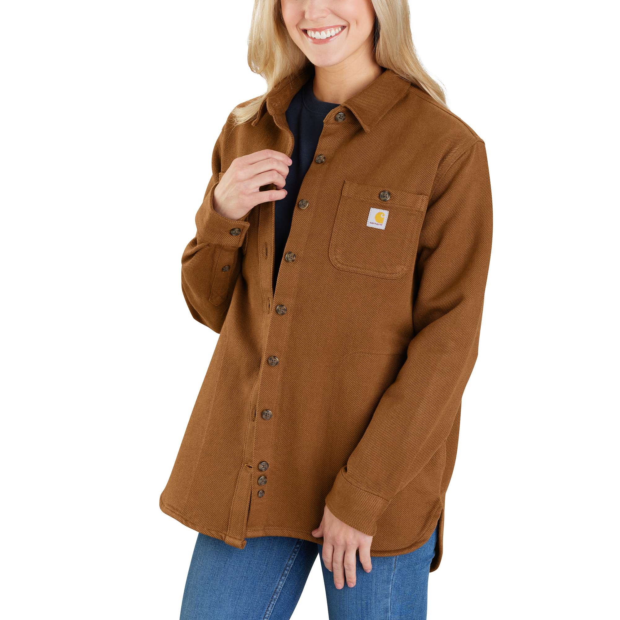 Loose Fit Twill Shirt Jac