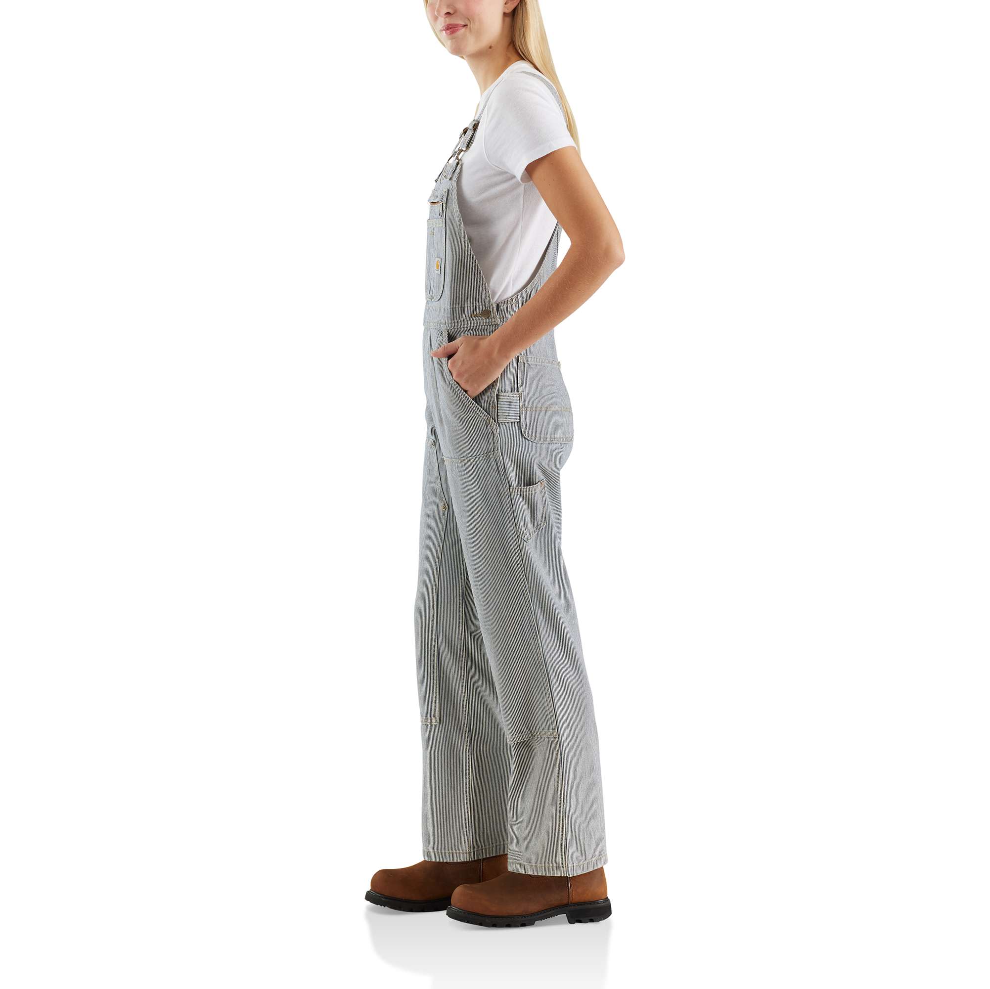 Railroad Stripe Denim Bib Overall - Image 3
