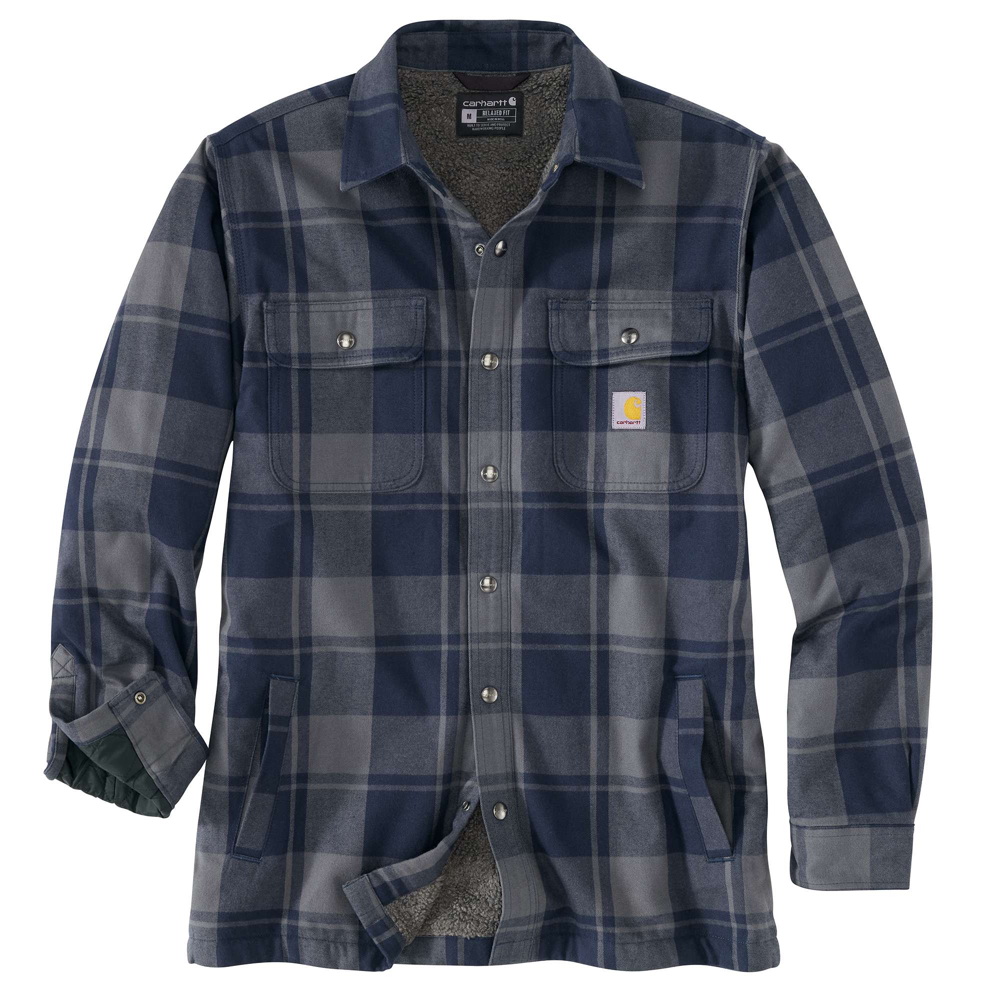 Relaxed Fit Flannel Sherpa-Lined Shirt Jac