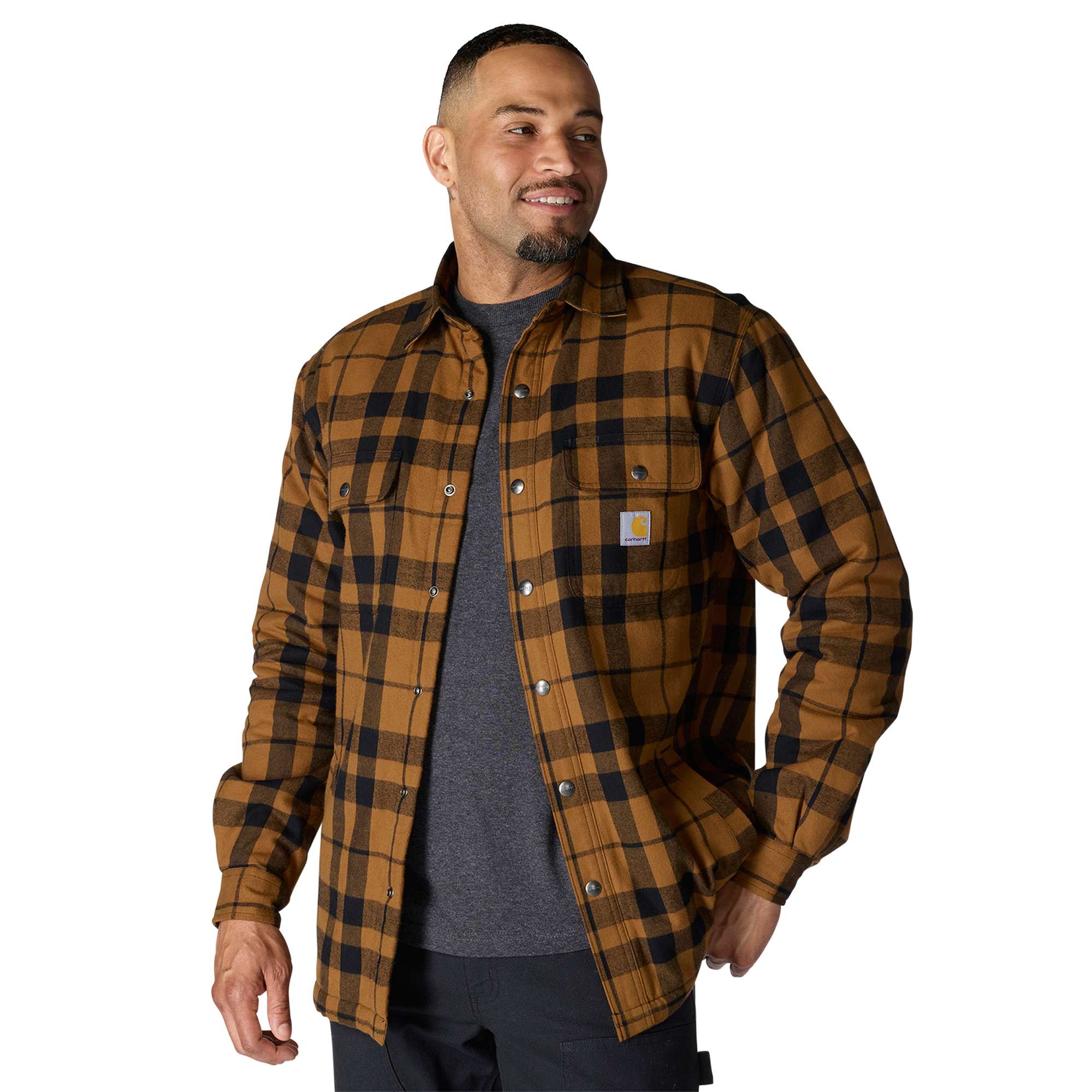 Relaxed Fit Flannel Sherpa-Lined Shirt Jac