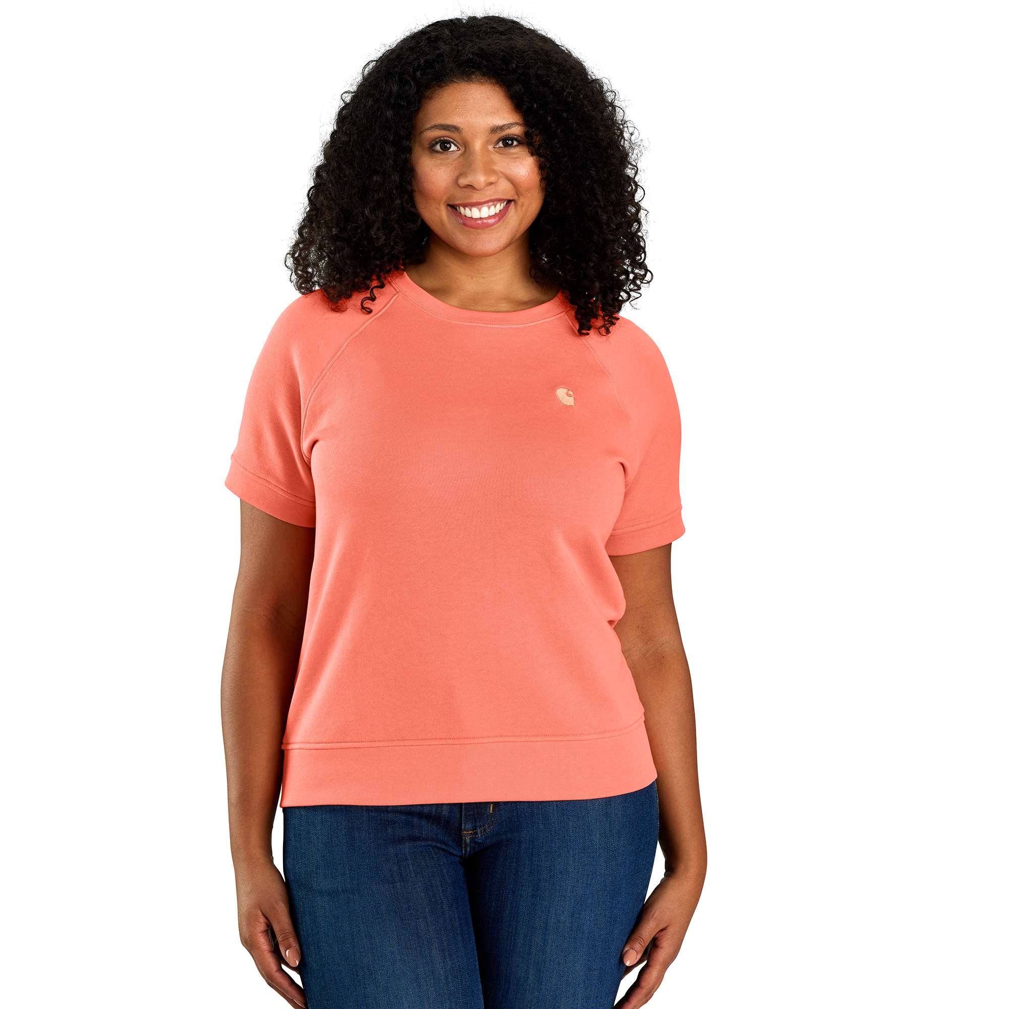 Relaxed Fit French Terry Short-Sleeve Sweatshirt