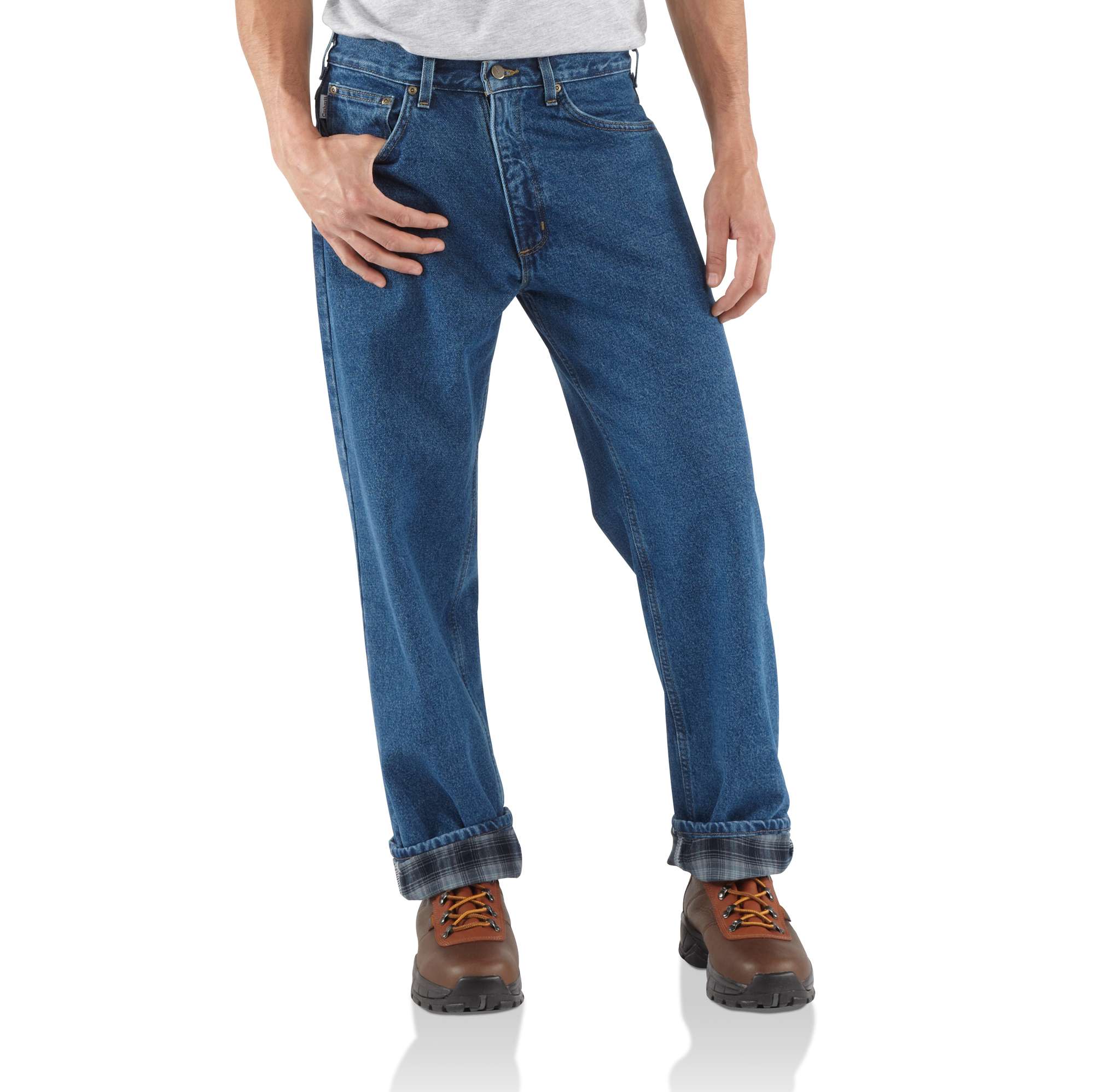 Relaxed Fit Heavyweight Flannel-Lined 5-Pocket Jean