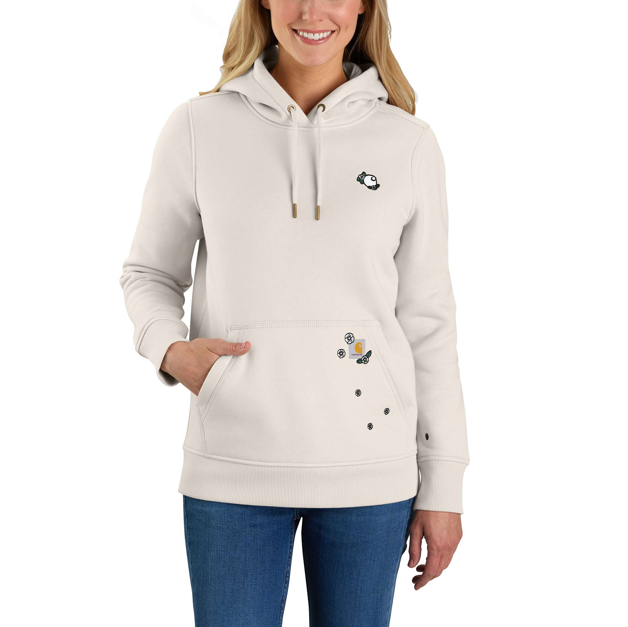 Relaxed Fit Midweight Floral Patch Graphic Sweatshirt