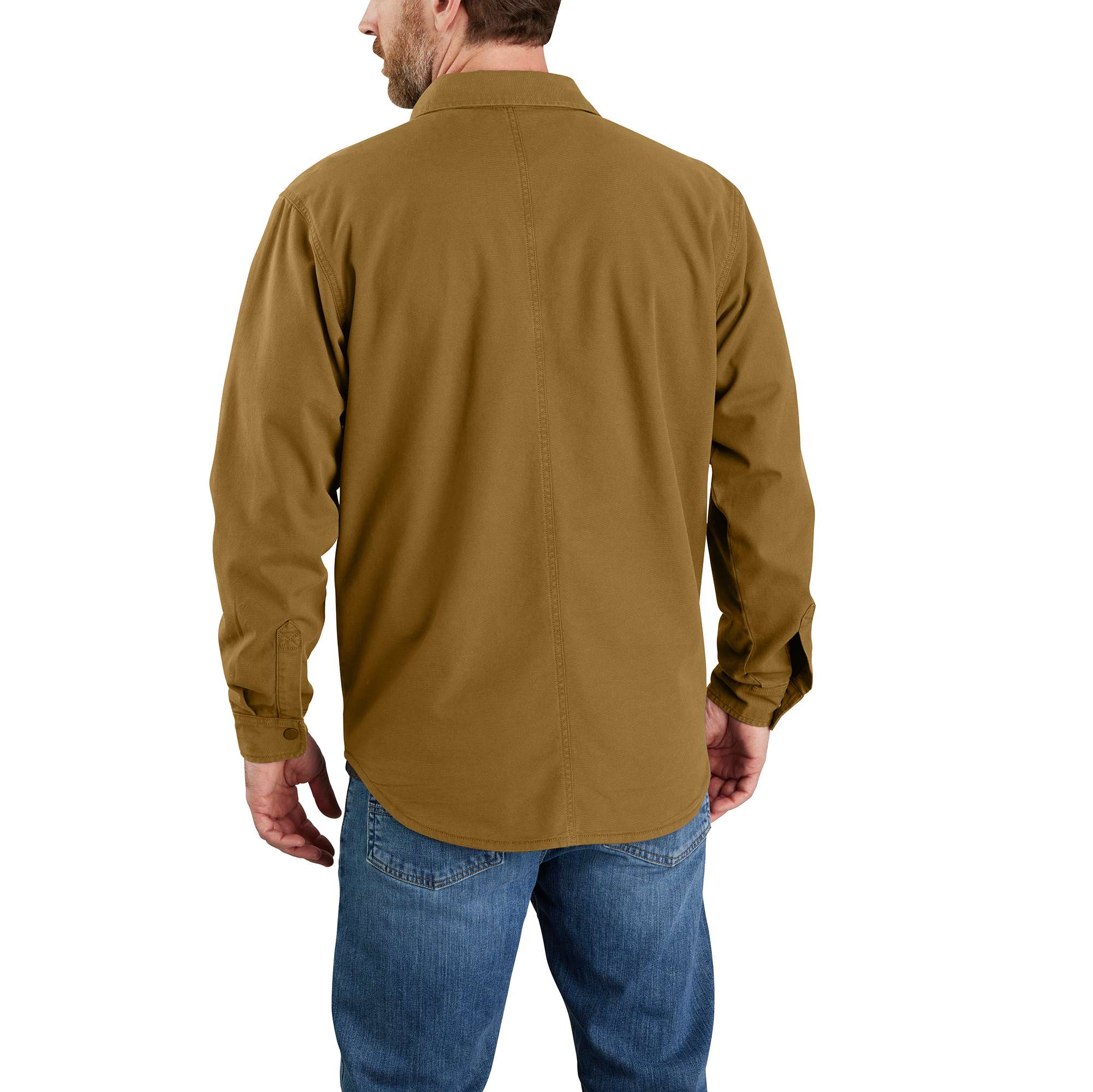 Rugged Flex Relaxed Fit Canvas Fleece-Lined Shirt Jac - Image 2
