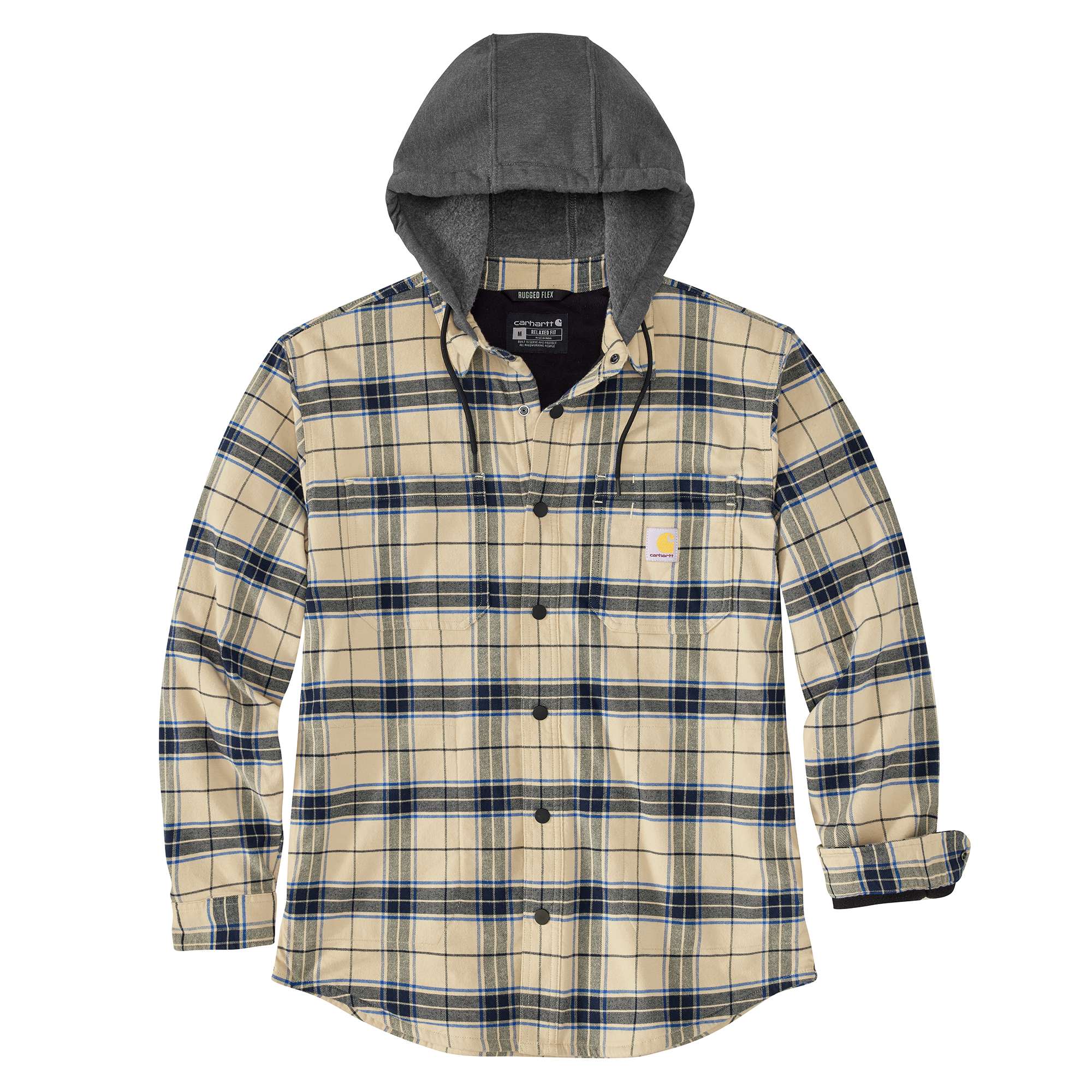 Rugged Flex™ Relaxed Fit Flannel Fleece Lined Hooded Shirt Jac