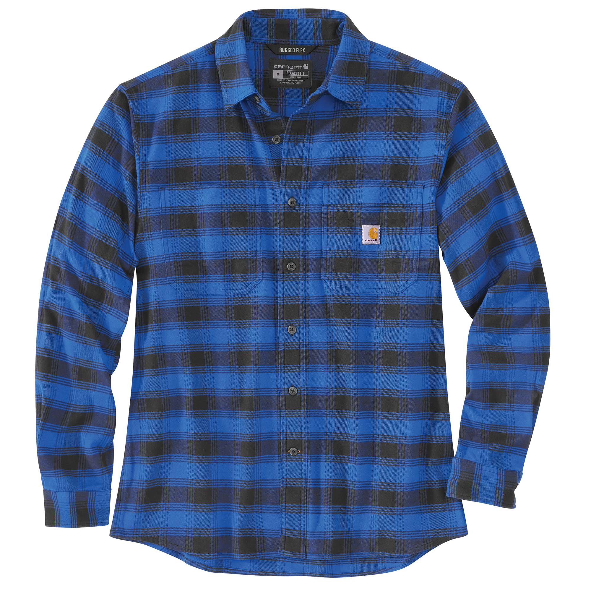 Rugged Flex Relaxed Fit Midweight Flannel Long-Sleeve Plaid Shirt