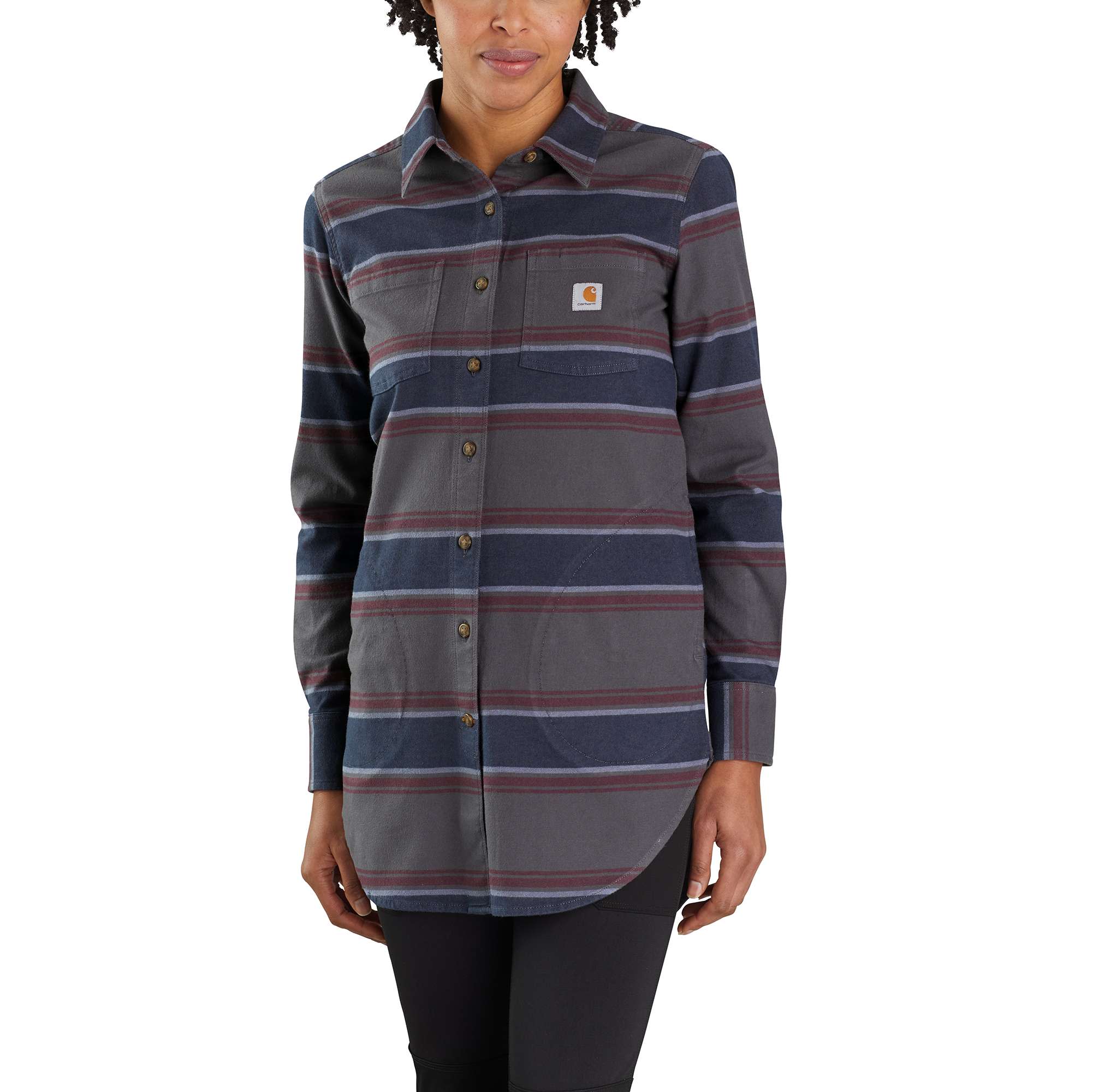 Rugged Flex® Relaxed Fit Midweight Flannel Long-Sleeve Plaid Tunic