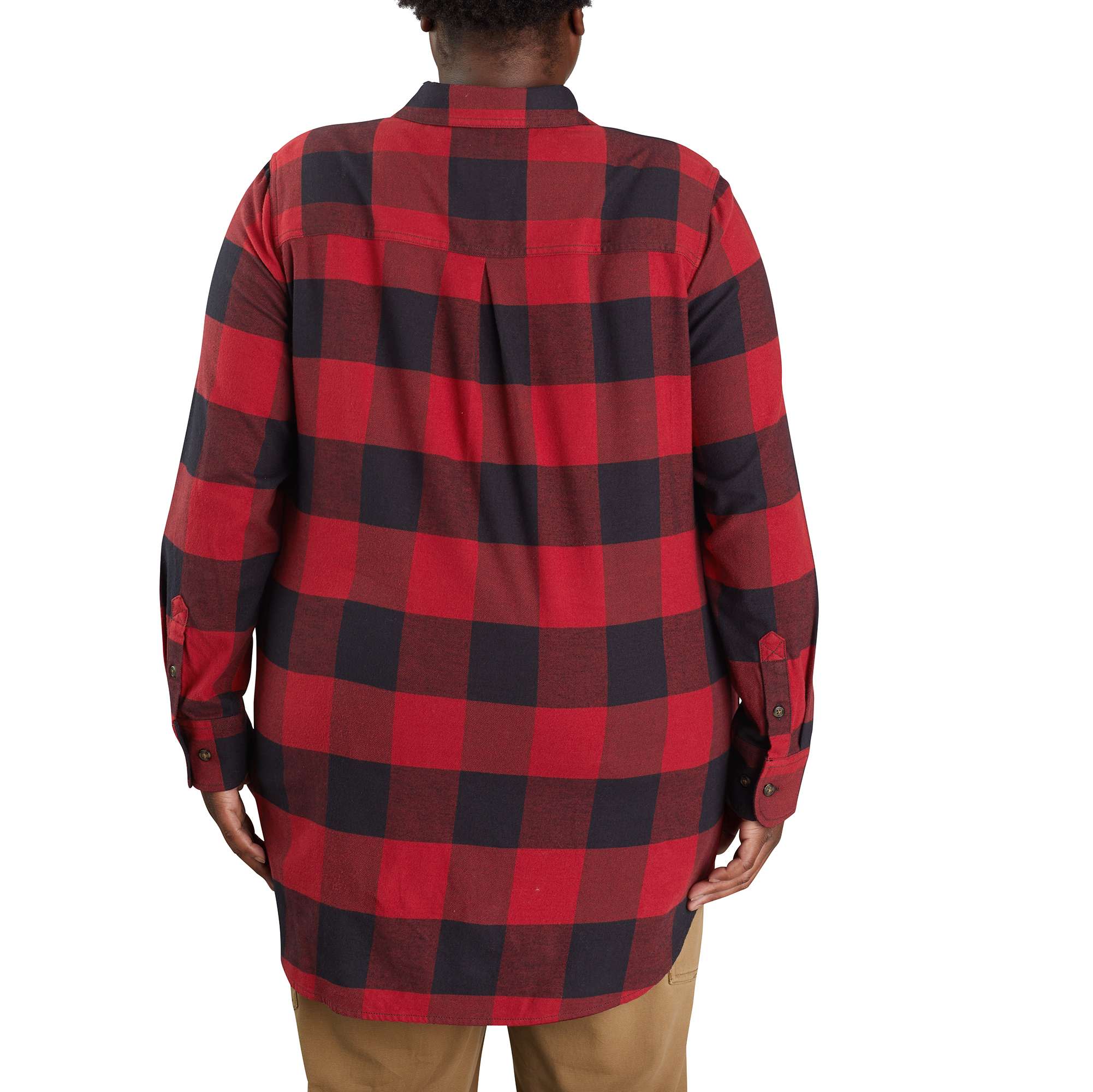 Rugged Flex® Relaxed Fit Midweight Flannel Long-Sleeve Plaid Tunic - Image 2