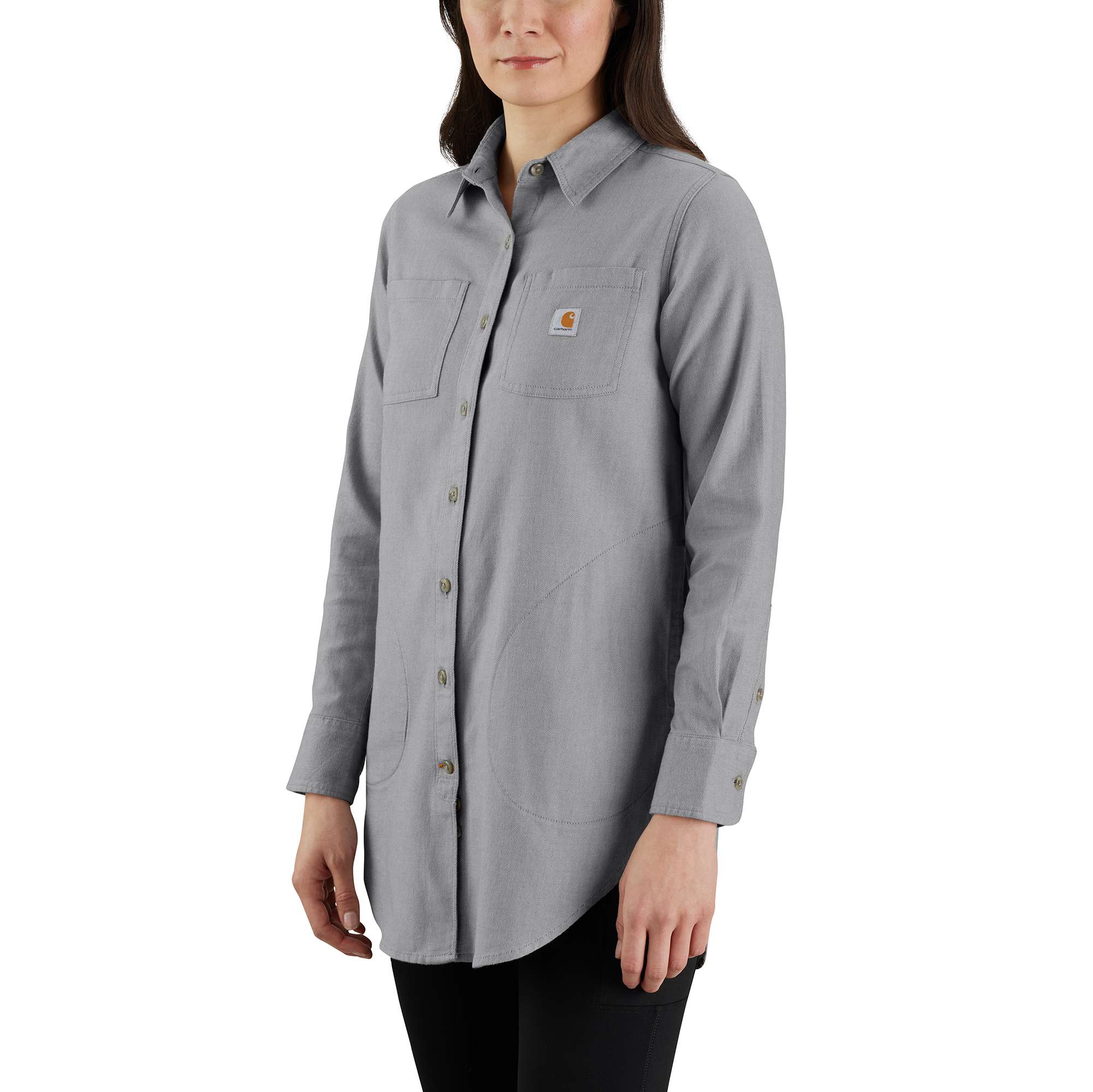 Rugged Flex® Relaxed Fit Midweight Flannel Long-Sleeve Plaid Tunic