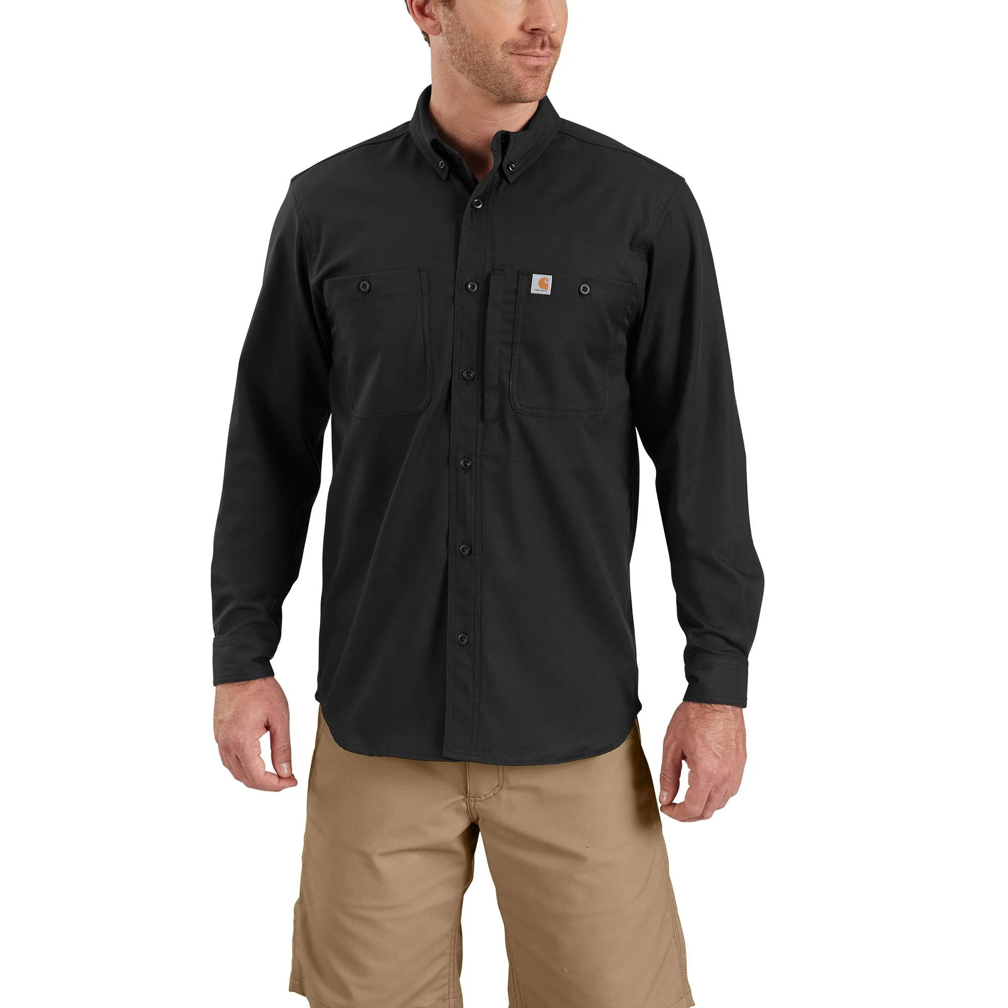 Rugged Professional™Series Relaxed Fit Canvas Long-Sleeve Shirt