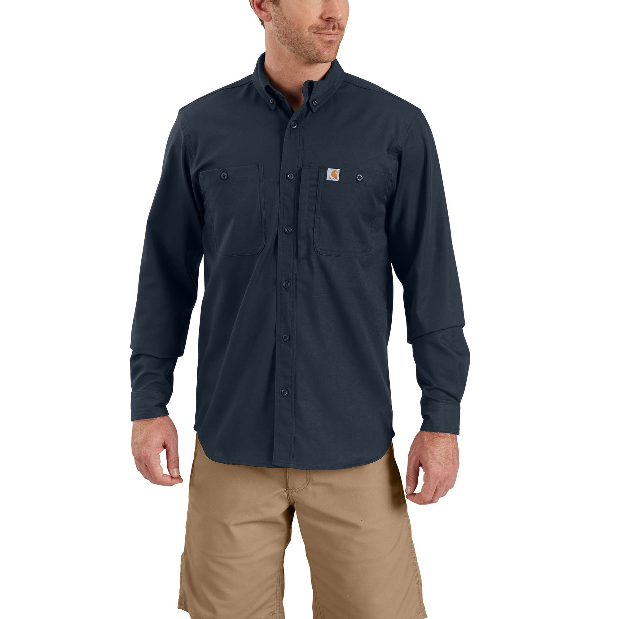 Rugged Professional™Series Relaxed Fit Canvas Long-Sleeve Shirt