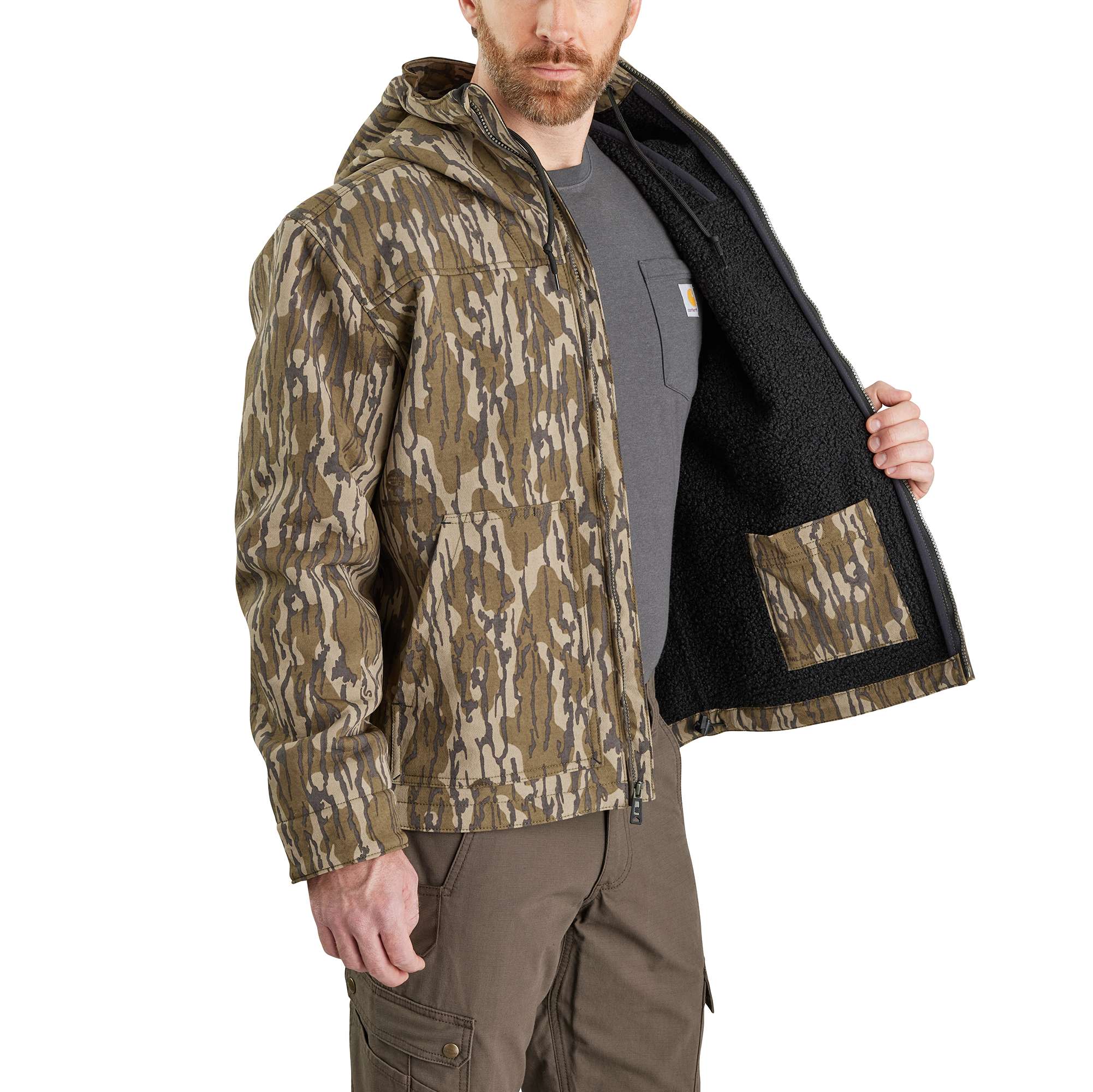 Super Dux™ Relaxed Fit Sherpa-Lined Camo Active Jacket - Image 3