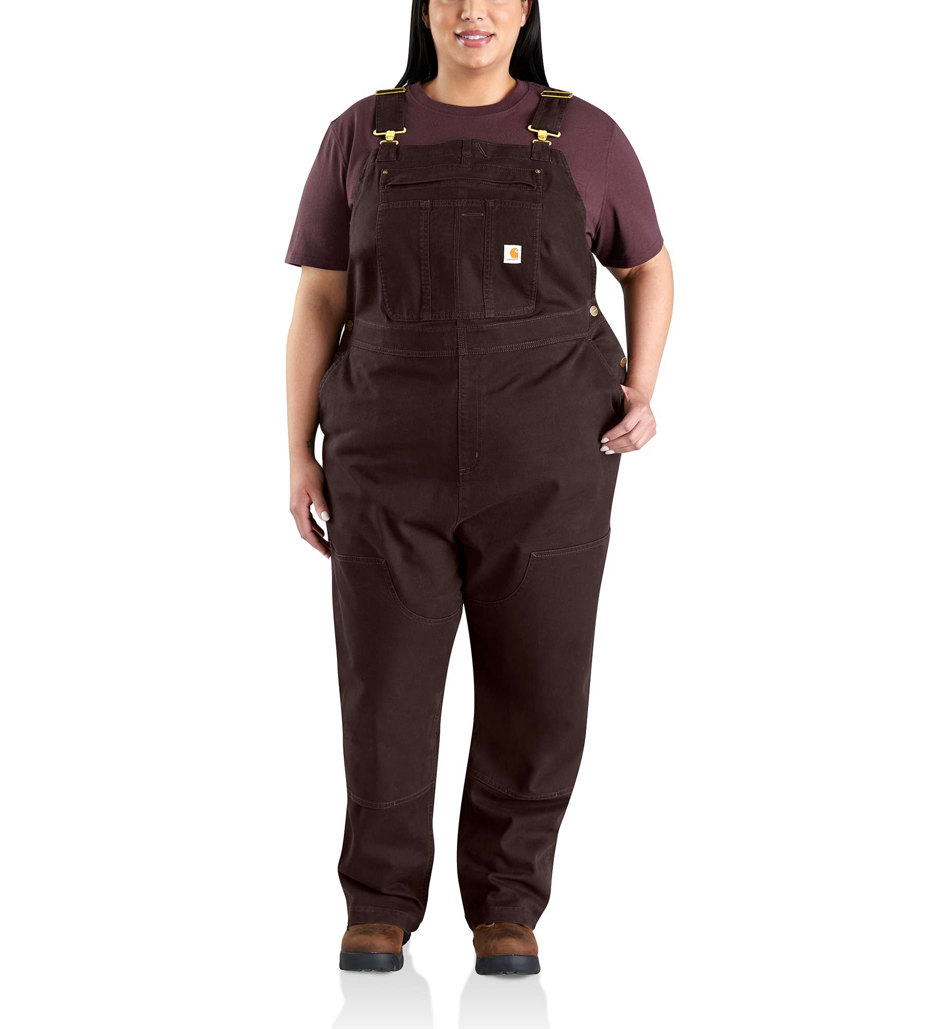 Women's Rugged Flex® Loose Fit Canvas Bib Overall - Image 2
