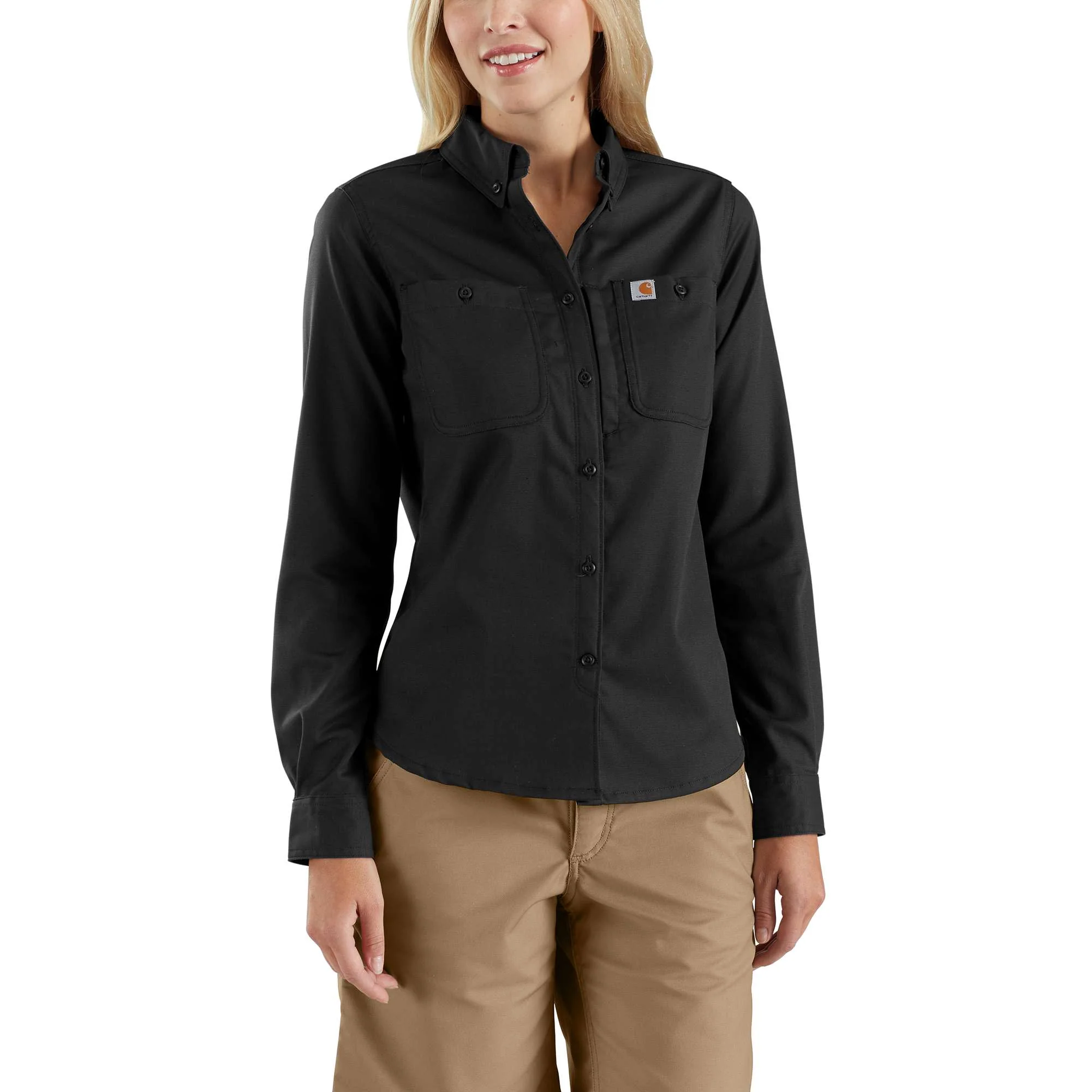 Women's Rugged Professional™Series Relaxed Fit Canvas Long Sleeve Work Shirt