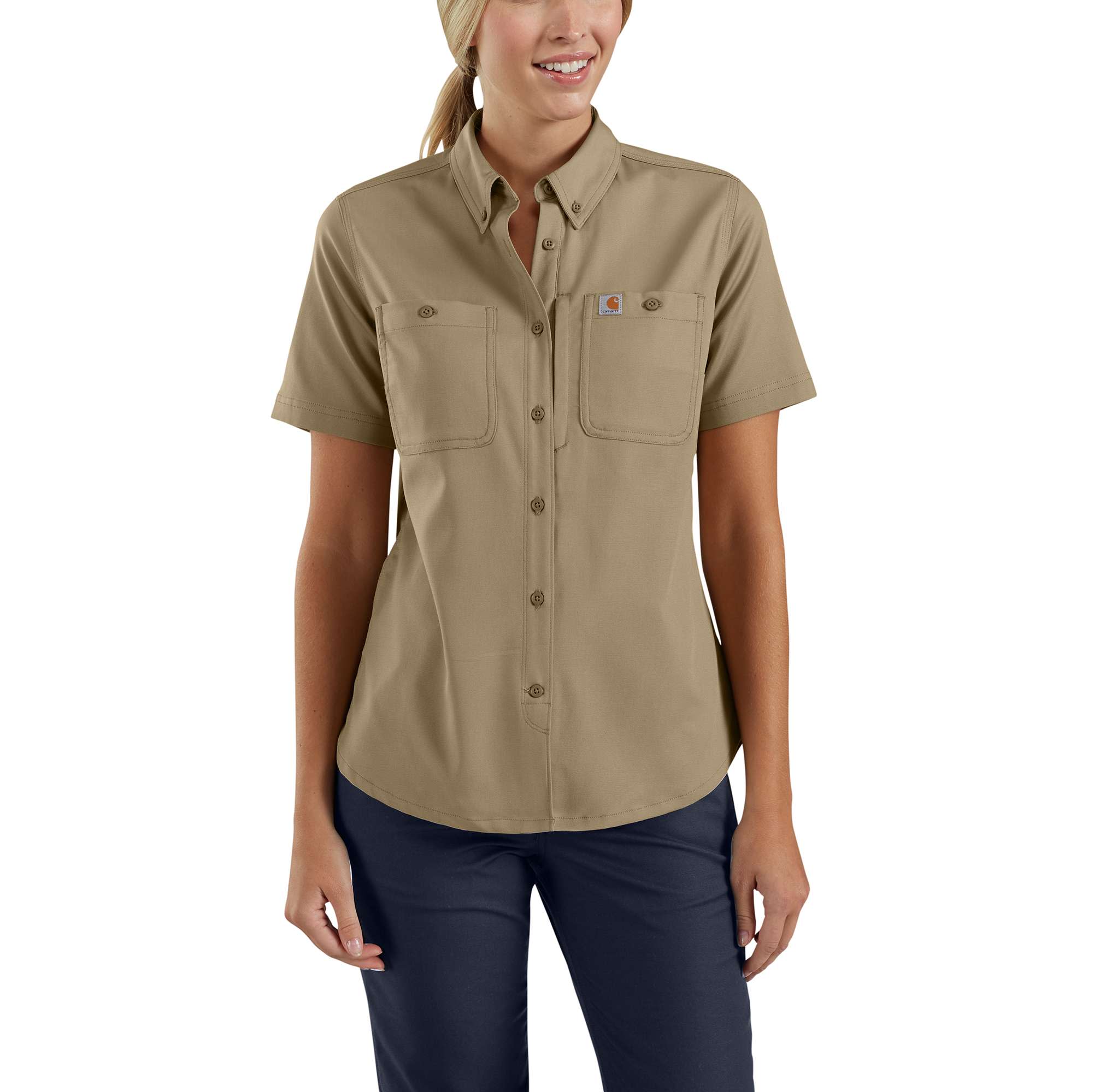 Women's Rugged Professional™Series Relaxed Fit Canvas Short Sleeve Work Shirt